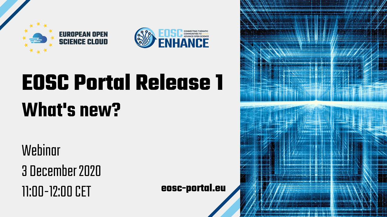 EOSC Enhance Webinar: EOSC Portal Release 1 - What's new?