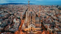 Sagrada Familia aerial view