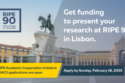 Apply for RACI funding by 16 February 2025 and get a chance to present at the RIPE 90 meeting in Lisbon