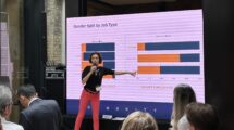 Woman presenting