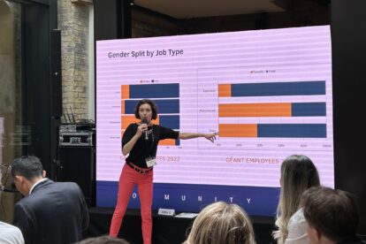 Woman presenting