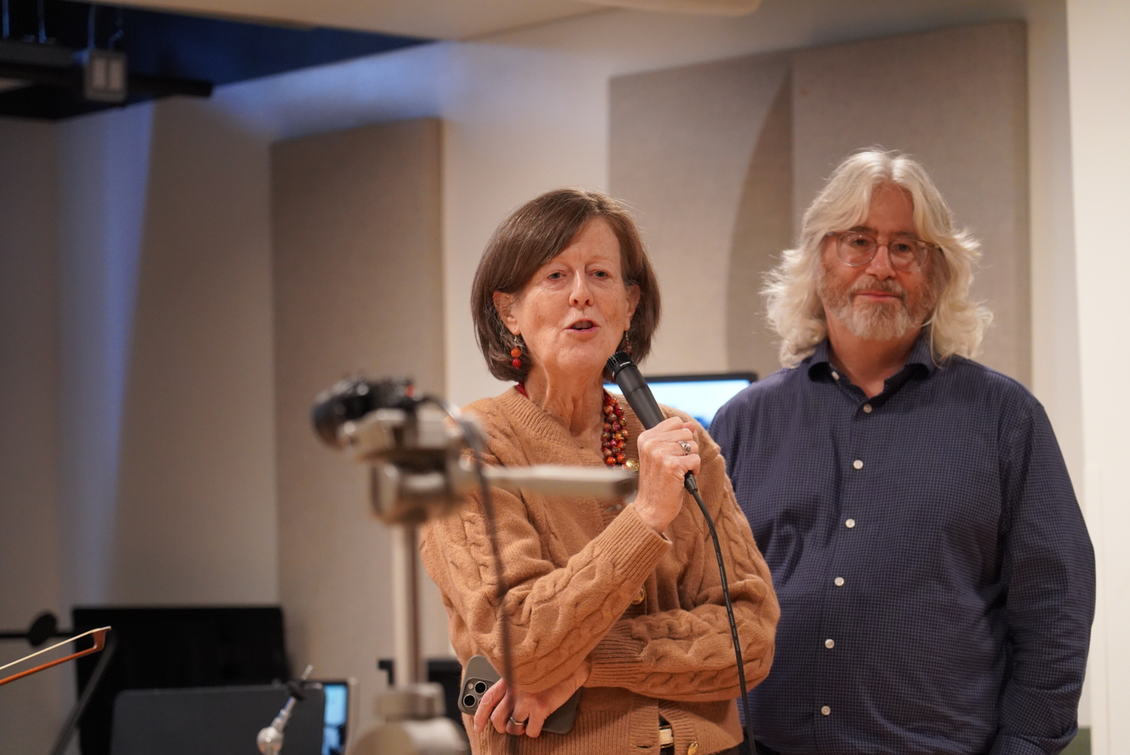 Ann Doyle and Cris Brezil welcoming everyone