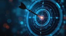 Arrow on a digital target