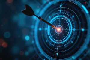 Arrow on a digital target