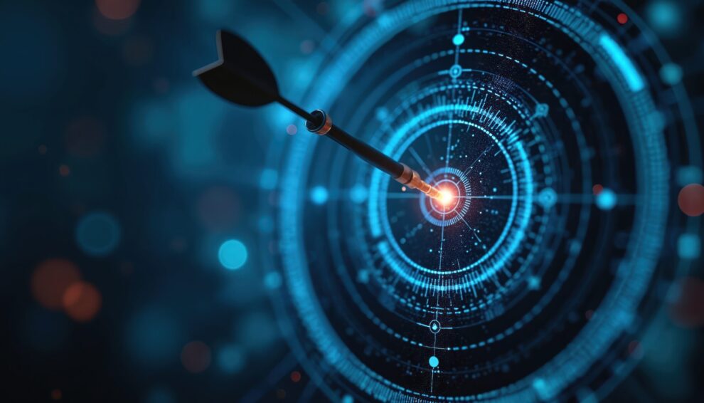 Arrow on a digital target