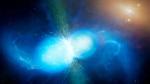 Artist impression of merging neutron stars