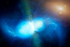 Artist impression of merging neutron stars
