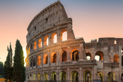 Colosseum at sunrise, Rome, Italy