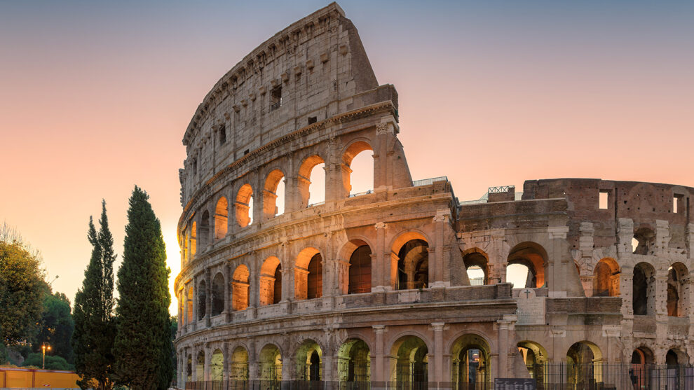 Colosseum at sunrise, Rome, Italy