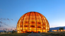 The Globe of Science and Innovation as the visitor center of CERN in Meyrin, near Geneva, Switzerland