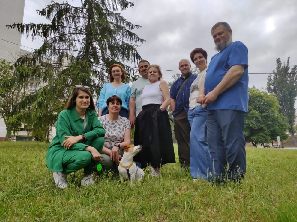 Group photo in a park