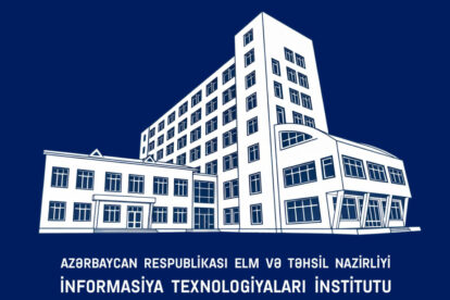 Graphic banner in Azeri language about the IIT in Azerbaijan