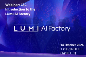 [Webinar] Introduction to the LUMI AI factory – Research networks meet AI infrastructure