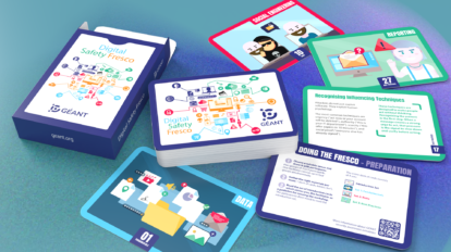 Set of digital fresco cards