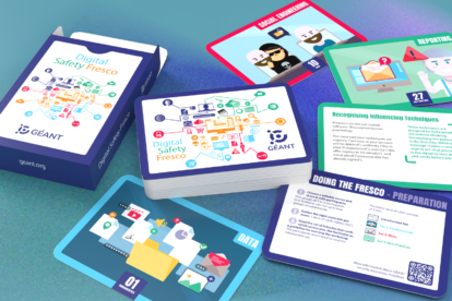Set of digital fresco cards